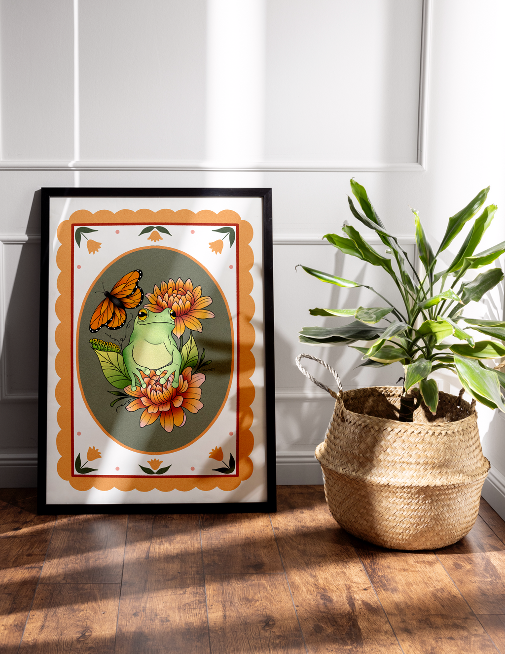 Botanical Frog Art Print