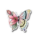 Magnolia Butterfly Vinyl Sticker