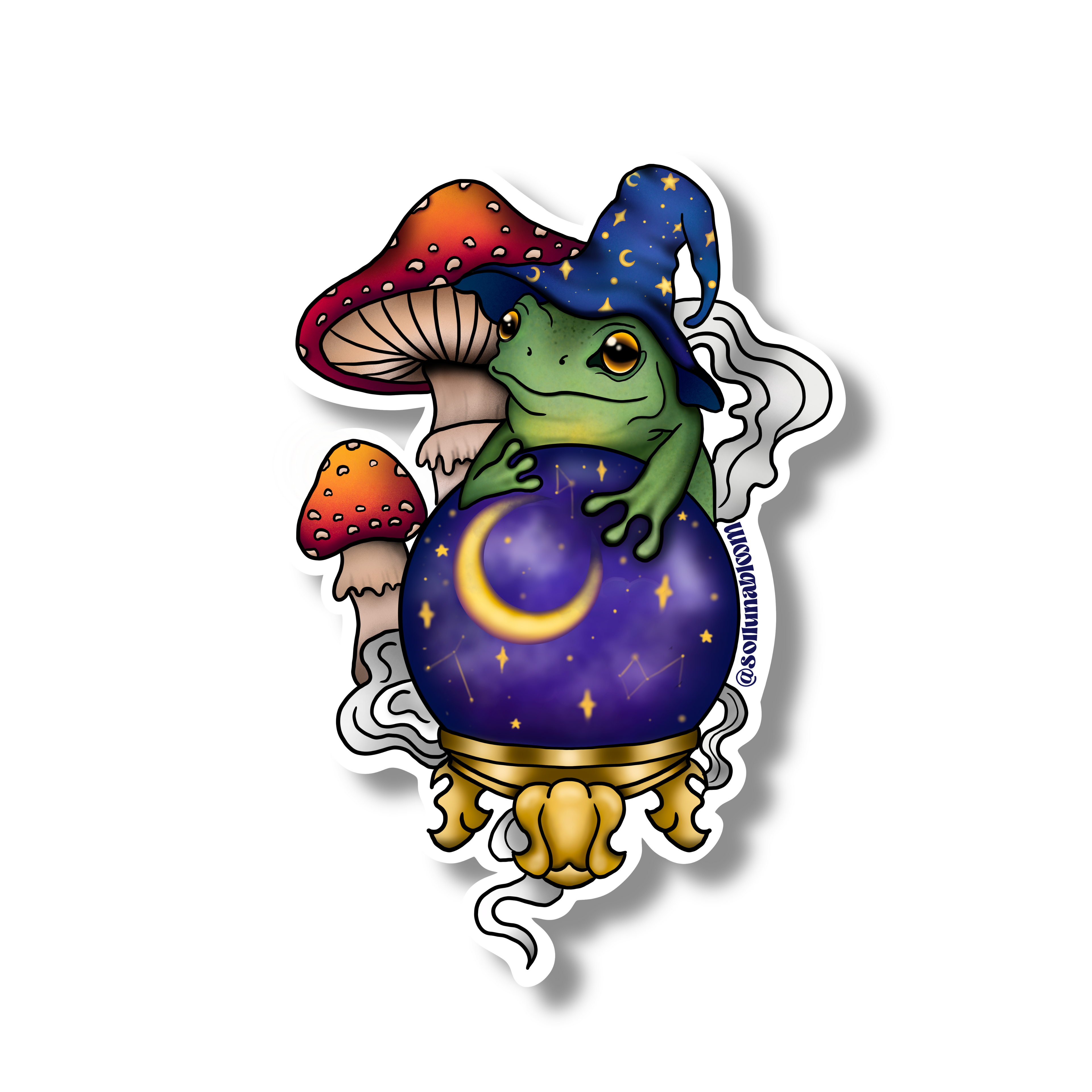 Wizard Frog Vinyl Sticker
