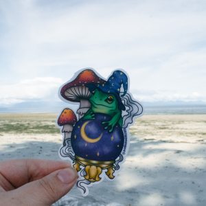 Wizard Frog Vinyl Sticker