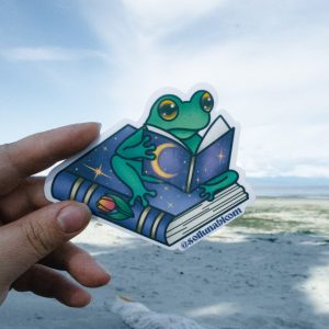 Book Frog Vinyl Sticker